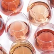 Glasses of Rose Wine
